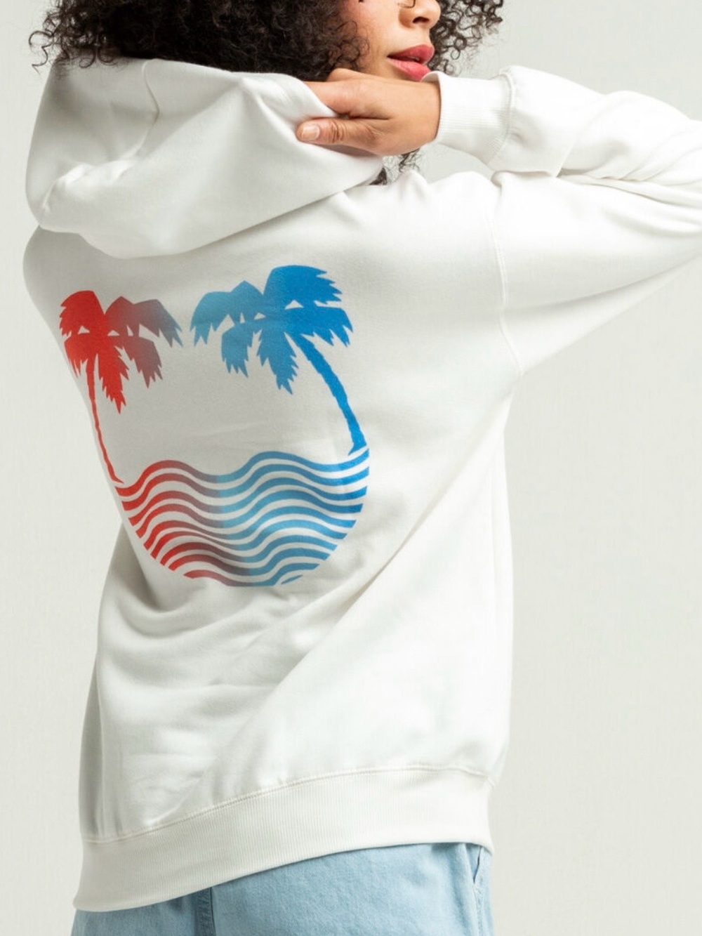 Billabong Freedom of 73 White Graphic Hoodie Size M/10 NWT!